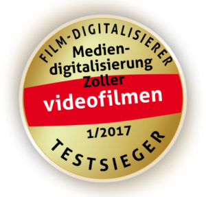 Testsieger Film-Digitalisierer der Fachzeitschrift videofilmen Januar 2017